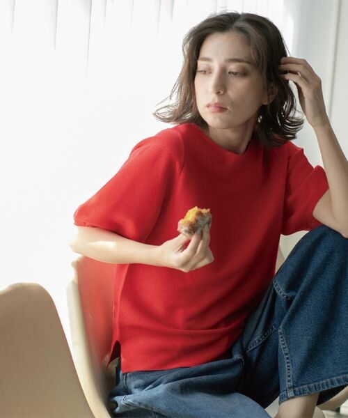 OPAQUE.CLIP / オペーク ドット クリップ ニット・セーター | ガーターボリュームスリーブニット【UVケア/洗濯機洗い可】 | 詳細18