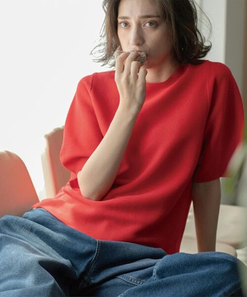 OPAQUE.CLIP / オペーク ドット クリップ ニット・セーター | ガーターボリュームスリーブニット【UVケア/洗濯機洗い可】 | 詳細19