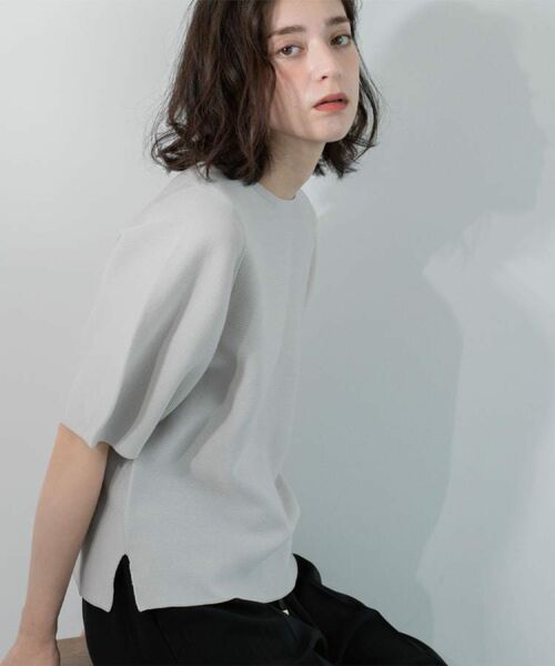 OPAQUE.CLIP / オペーク ドット クリップ ニット・セーター | ガーターボリュームスリーブニット【UVケア/洗濯機洗い可】 | 詳細2