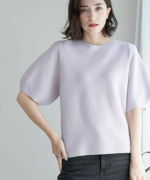 OPAQUE.CLIP / オペーク ドット クリップ ニット・セーター | ガーターボリュームスリーブニット【UVケア/洗濯機洗い可】 | 詳細22