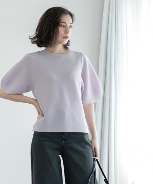 OPAQUE.CLIP / オペーク ドット クリップ ニット・セーター | ガーターボリュームスリーブニット【UVケア/洗濯機洗い可】 | 詳細24