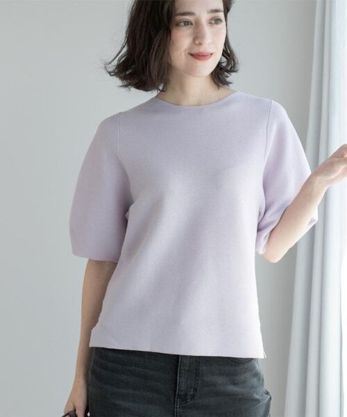 OPAQUE.CLIP / オペーク ドット クリップ ニット・セーター | ガーターボリュームスリーブニット【UVケア/洗濯機洗い可】 | 詳細25