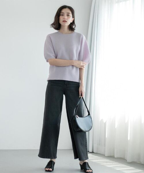 OPAQUE.CLIP / オペーク ドット クリップ ニット・セーター | ガーターボリュームスリーブニット【UVケア/洗濯機洗い可】 | 詳細26