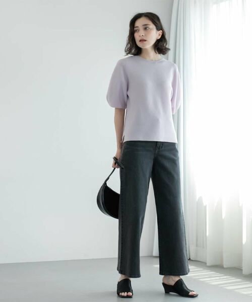 OPAQUE.CLIP / オペーク ドット クリップ ニット・セーター | ガーターボリュームスリーブニット【UVケア/洗濯機洗い可】 | 詳細27