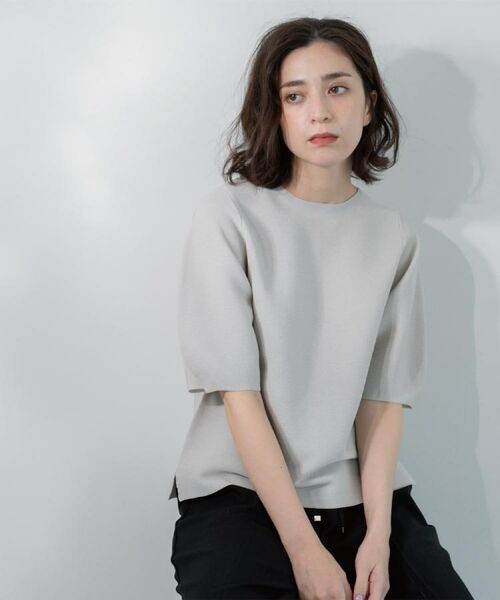 OPAQUE.CLIP / オペーク ドット クリップ ニット・セーター | ガーターボリュームスリーブニット【UVケア/洗濯機洗い可】 | 詳細3