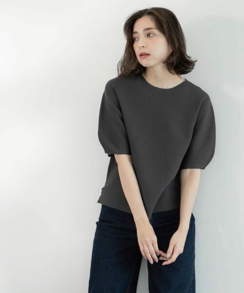 OPAQUE.CLIP / オペーク ドット クリップ ニット・セーター | ガーターボリュームスリーブニット【UVケア/洗濯機洗い可】 | 詳細7