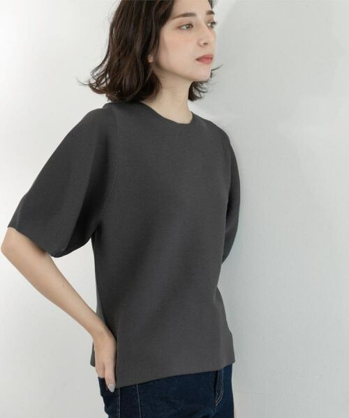 OPAQUE.CLIP / オペーク ドット クリップ ニット・セーター | ガーターボリュームスリーブニット【UVケア/洗濯機洗い可】 | 詳細8