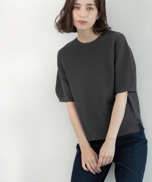 OPAQUE.CLIP / オペーク ドット クリップ ニット・セーター | ガーターボリュームスリーブニット【UVケア/洗濯機洗い可】 | 詳細9