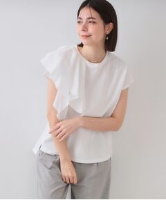 OPAQUE.CLIP / オペーク ドット クリップ カットソー | ショルダーフリルドッキングカットソー【洗濯機洗い可】