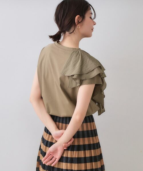 OPAQUE.CLIP / オペーク ドット クリップ カットソー | ショルダーフリルドッキングカットソー【洗濯機洗い可】 | 詳細10