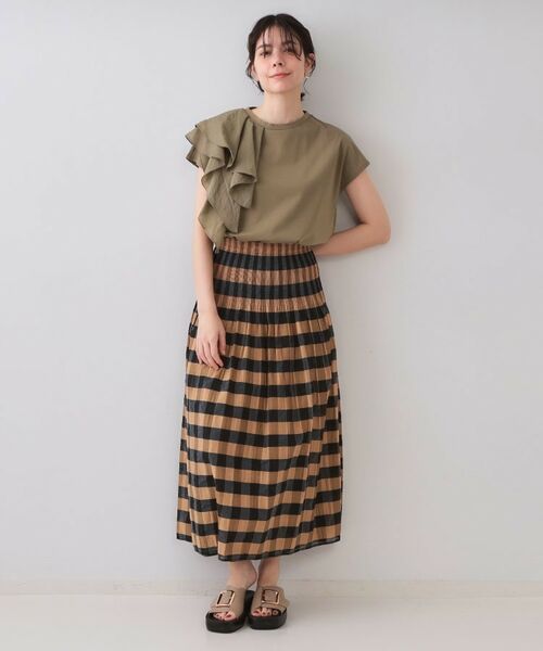 OPAQUE.CLIP / オペーク ドット クリップ カットソー | ショルダーフリルドッキングカットソー【洗濯機洗い可】 | 詳細11