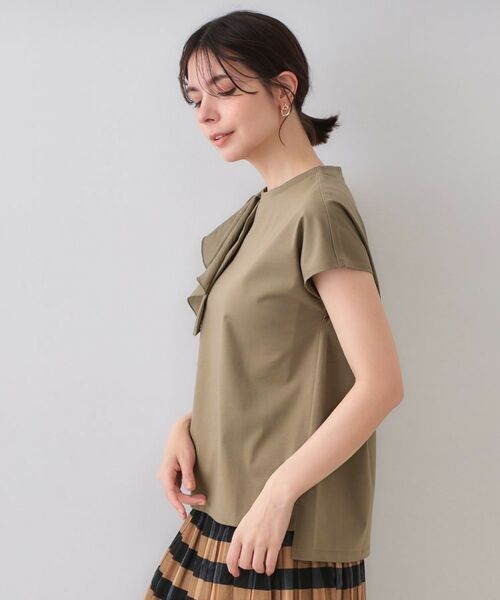 OPAQUE.CLIP / オペーク ドット クリップ カットソー | ショルダーフリルドッキングカットソー【洗濯機洗い可】 | 詳細15