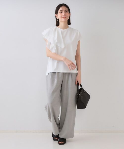 OPAQUE.CLIP / オペーク ドット クリップ カットソー | ショルダーフリルドッキングカットソー【洗濯機洗い可】 | 詳細2