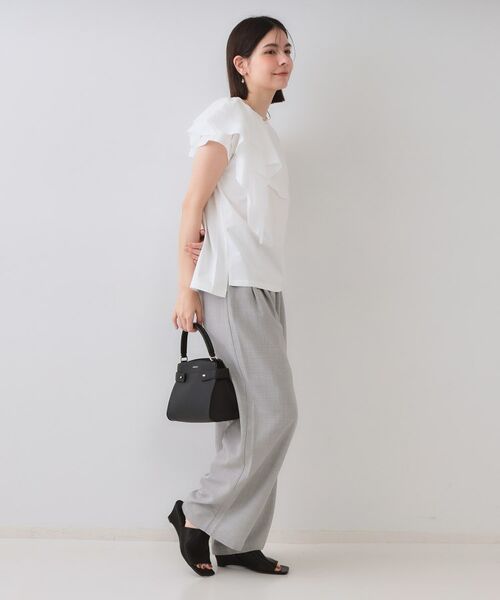 OPAQUE.CLIP / オペーク ドット クリップ カットソー | ショルダーフリルドッキングカットソー【洗濯機洗い可】 | 詳細3