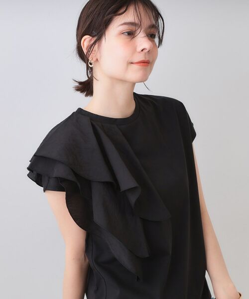 OPAQUE.CLIP / オペーク ドット クリップ カットソー | ショルダーフリルドッキングカットソー【洗濯機洗い可】 | 詳細5