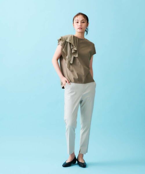 OPAQUE.CLIP / オペーク ドット クリップ カットソー | ショルダーフリルドッキングカットソー【洗濯機洗い可】 | 詳細9