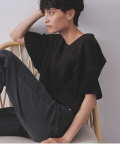 OPAQUE.CLIP / オペーク ドット クリップ カットソー | プリーツスリーブドッキングトップス【洗濯機洗い可】