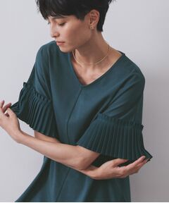 OPAQUE.CLIP / オペーク ドット クリップ カットソー | プリーツスリーブドッキングトップス【洗濯機洗い可】