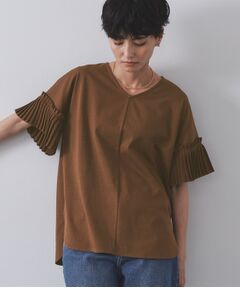 OPAQUE.CLIP / オペーク ドット クリップ カットソー | プリーツスリーブドッキングトップス【洗濯機洗い可】