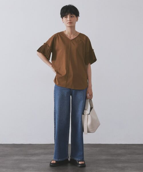 OPAQUE.CLIP / オペーク ドット クリップ カットソー | プリーツスリーブドッキングトップス【洗濯機洗い可】 | 詳細14