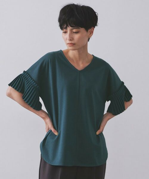 OPAQUE.CLIP / オペーク ドット クリップ カットソー | プリーツスリーブドッキングトップス【洗濯機洗い可】 | 詳細17