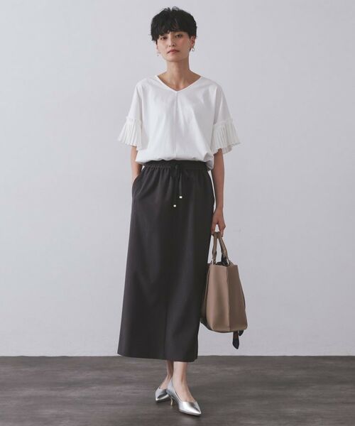 OPAQUE.CLIP / オペーク ドット クリップ カットソー | プリーツスリーブドッキングトップス【洗濯機洗い可】 | 詳細2