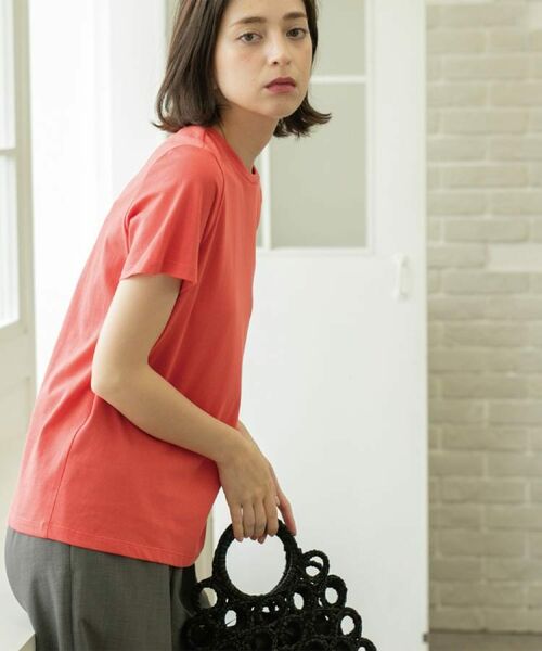 OPAQUE. CLIP/オペーク ドット クリップ 《5色展開》ベーシックTシャツ【洗濯機洗い可/UV/接触冷感】 オレンジ(067) 40(L)