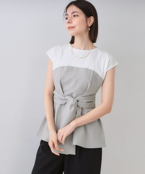 OPAQUE. CLIP/オペーク ドット クリップ ビスチェドッキングカットソー【洗濯機洗い可】 グレー(512) 40(L)