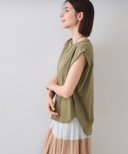 OPAQUE.CLIP / オペーク ドット クリップ カットソー | ボクシーノースリーブカットソー【洗濯機洗い可】 | 詳細10