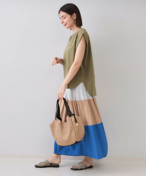 OPAQUE.CLIP / オペーク ドット クリップ カットソー | ボクシーノースリーブカットソー【洗濯機洗い可】 | 詳細12