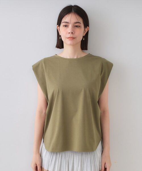 OPAQUE.CLIP / オペーク ドット クリップ カットソー | ボクシーノースリーブカットソー【洗濯機洗い可】 | 詳細14
