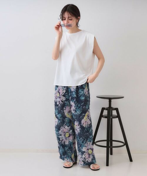 OPAQUE.CLIP / オペーク ドット クリップ カットソー | ボクシーノースリーブカットソー【洗濯機洗い可】 | 詳細2