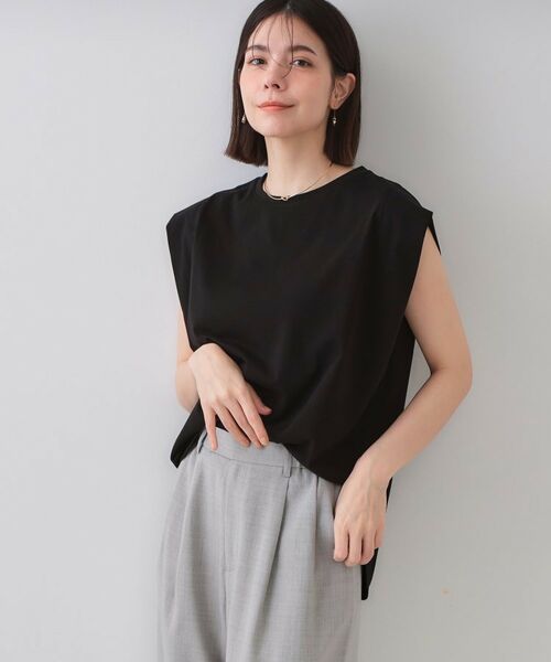 OPAQUE.CLIP / オペーク ドット クリップ カットソー | ボクシーノースリーブカットソー【洗濯機洗い可】 | 詳細6