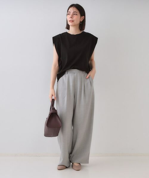 OPAQUE.CLIP / オペーク ドット クリップ カットソー | ボクシーノースリーブカットソー【洗濯機洗い可】 | 詳細7