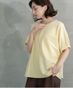 OPAQUE.CLIP / オペーク ドット クリップ カットソー | ギャザードルマンスリーブトップス【UV/吸水速乾/洗濯機洗い可】