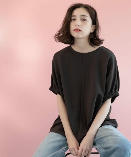 トップス　オリーブグリーン オペーク ドット クリップ OPAQUE.CLIP スキッパータック