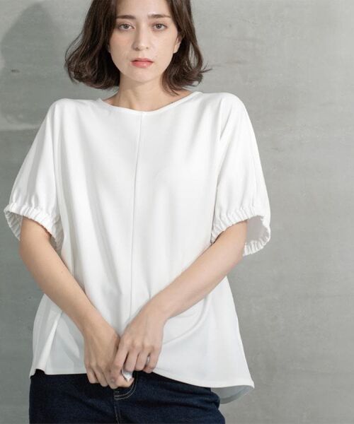 OPAQUE.CLIP / オペーク ドット クリップ カットソー | ギャザードルマンスリーブトップス【UV/吸水速乾/洗濯機洗い可】 | 詳細3