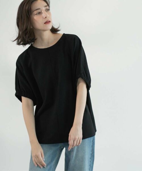 グミ マリークワント トップス スクエアネックプルオーバー 黒 スクエアネック プルオーバー（Tシャツ/カットソー）｜MARY