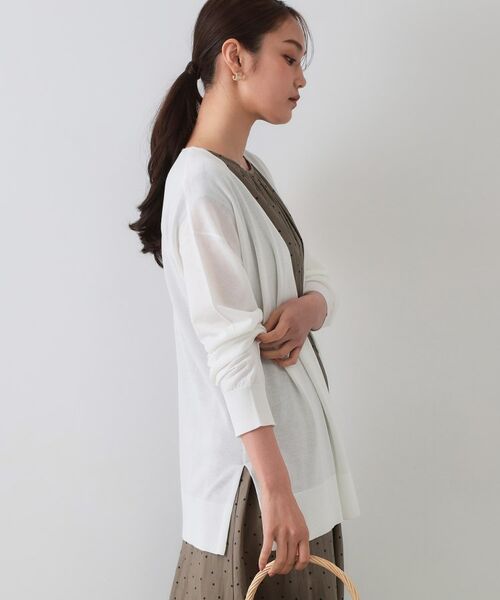 OPAQUE.CLIP / オペーク ドット クリップ カーディガン・ボレロ | ミドル丈トッパーニットカーディガン【洗濯機洗い可/接触冷感/抗ピル】 | 詳細1