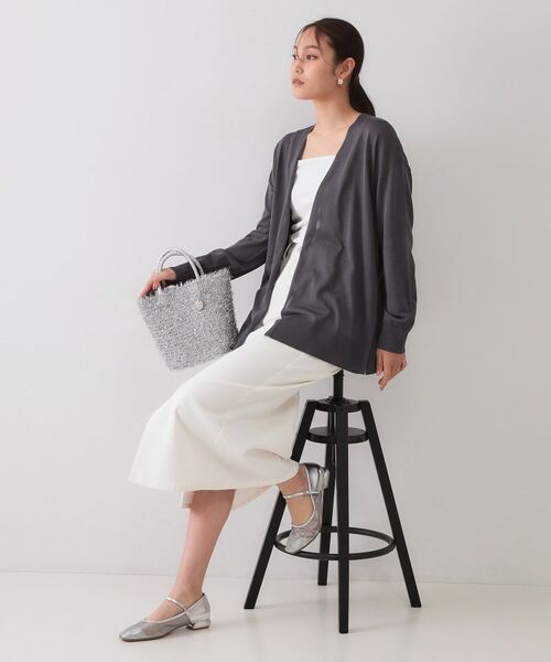 OPAQUE.CLIP / オペーク ドット クリップ カーディガン・ボレロ | ミドル丈トッパーニットカーディガン【洗濯機洗い可/接触冷感/抗ピル】 | 詳細14
