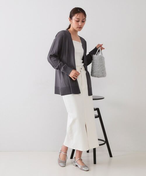 OPAQUE.CLIP / オペーク ドット クリップ カーディガン・ボレロ | ミドル丈トッパーニットカーディガン【洗濯機洗い可/接触冷感/抗ピル】 | 詳細15