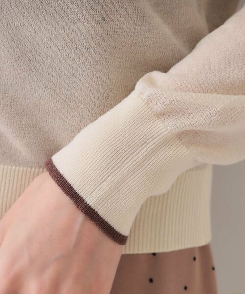 OPAQUE.CLIP / オペーク ドット クリップ カーディガン・ボレロ | 配色シアークルーニットカーディガン【洗濯機洗い可/抗ピル】 | 詳細14