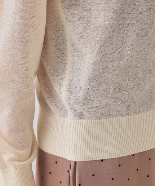 OPAQUE.CLIP / オペーク ドット クリップ カーディガン・ボレロ | 配色シアークルーニットカーディガン【洗濯機洗い可/抗ピル】 | 詳細15