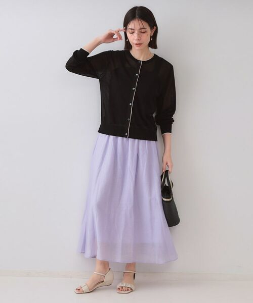 OPAQUE.CLIP / オペーク ドット クリップ カーディガン・ボレロ | 配色シアークルーニットカーディガン【洗濯機洗い可/抗ピル】 | 詳細7