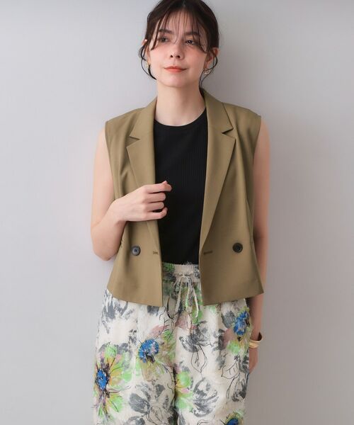 OPAQUE.CLIP / オペーク ドット クリップ ベスト | ショートテーラードジレ【接触冷感/洗濯機洗い可】 | 詳細1