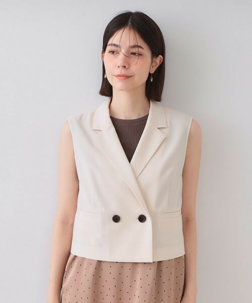 OPAQUE.CLIP / オペーク ドット クリップ ベスト | ショートテーラードジレ【接触冷感/洗濯機洗い可】 | 詳細11