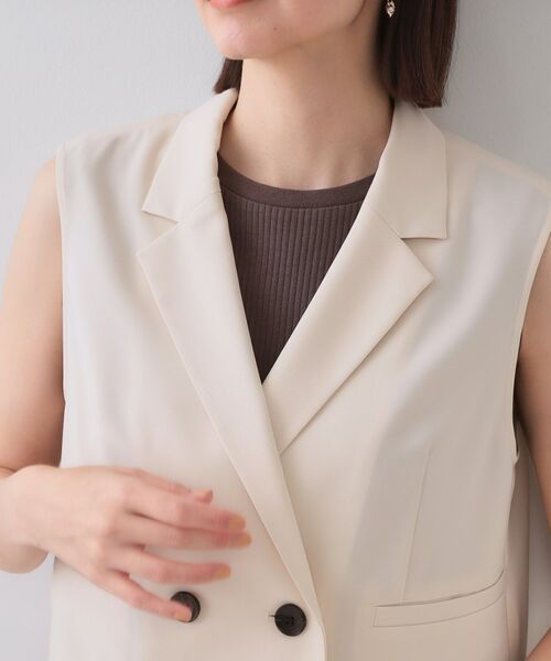 OPAQUE.CLIP / オペーク ドット クリップ ベスト | ショートテーラードジレ【接触冷感/洗濯機洗い可】 | 詳細14