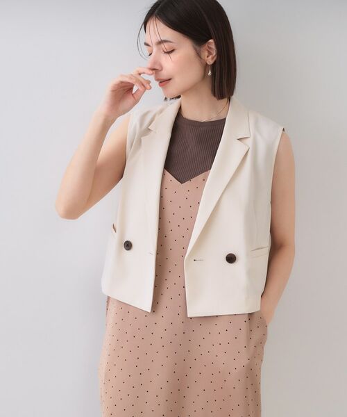 OPAQUE.CLIP / オペーク ドット クリップ ベスト | ショートテーラードジレ【接触冷感/洗濯機洗い可】 | 詳細7