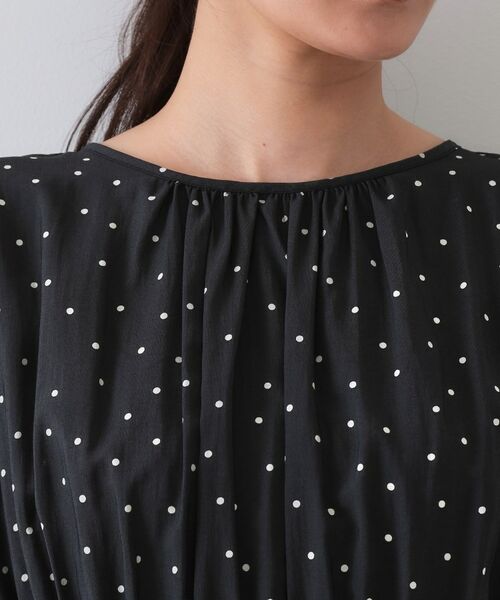 OPAQUE.CLIP / オペーク ドット クリップ ロング・マキシ丈ワンピース | ドットプリントワンピース【洗濯機洗い可】 | 詳細12