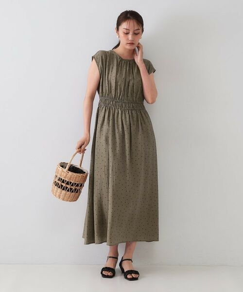 OPAQUE.CLIP / オペーク ドット クリップ ロング・マキシ丈ワンピース | ドットプリントワンピース【洗濯機洗い可】 | 詳細2